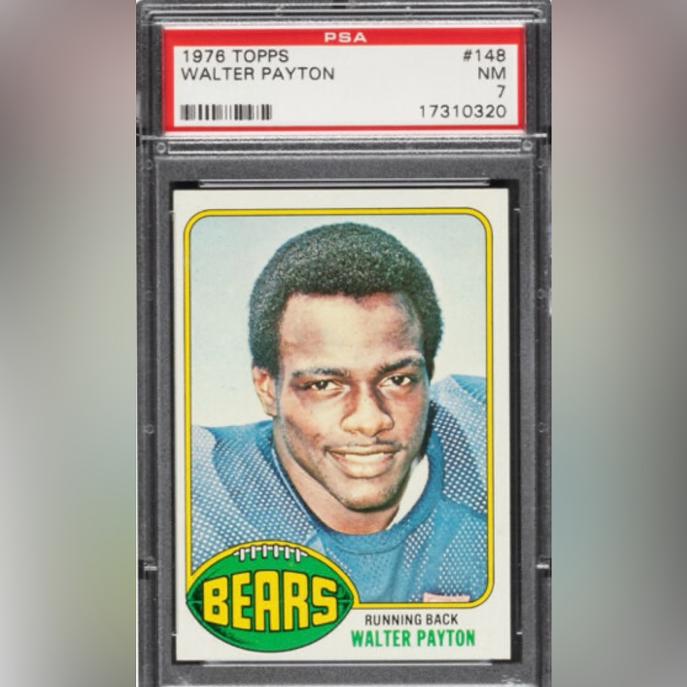 1976 Topps Walter Payton Rookie Card PSA 7 NM NFL HOF - Solid Grade - Rare